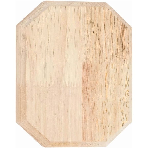 Unfinished Oak Wooden Plaque 6x5x0.7inch Blanched Almond Color Lace Edged Oval Unfinished Wood Craft Base Blank Wooden Plaque for Home Decor