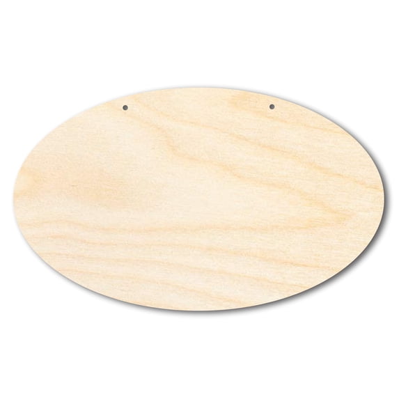 Unfinished Oval Door Hanger | DIY Craft Cutout | Door Hanger 24" / 1/4"