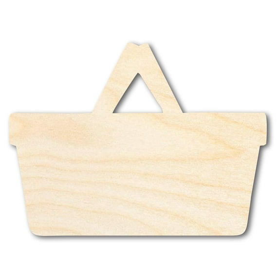 Unfinished Picnic Basket Shape | DIY Craft Cutout 16" / 3/4"