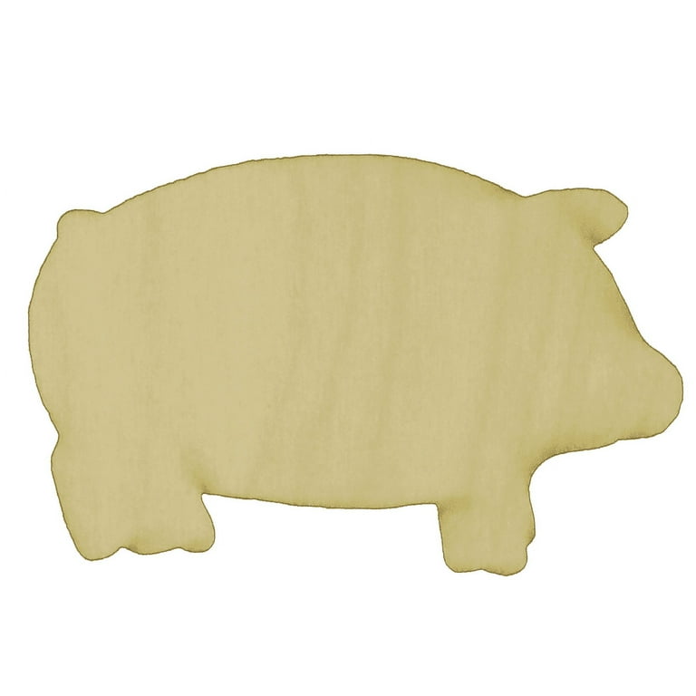 Pig - Laser Cut Out Unfinished Wood Craft Shape PIG2 Pig - Laser Cut Out Unfinished Wood Craft Shape PIG2
