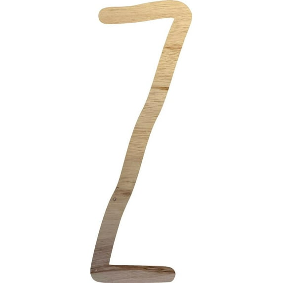 Unfinished Real Wood Letters, Paintable Letter Z Craft, 5'' tall Northwood Font