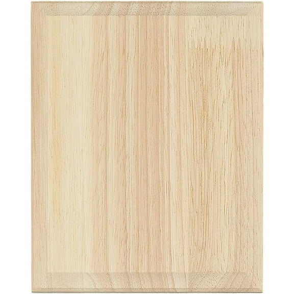 Unfinished Rubber Wood Timber Board Rectangle 155x125x16.5mm
