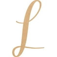 thumbnail image 1 of Unfinished Script Wood 14'' Tall Nicholia Letters Alphabet L, Paintable Craft, 1 of 5