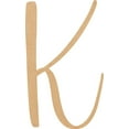 thumbnail image 1 of Unfinished Script Wood 15'' Tall Nicholia Letters Alphabet K, Paintable Craft, 1 of 5