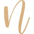 thumbnail image 1 of Unfinished Script Wood 15'' Tall Nicholia Letters Alphabet N, Paintable Craft, 1 of 5