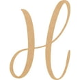 thumbnail image 1 of Unfinished Script Wood 4'' Tall Nicholia Letters Alphabet H, Paintable Craft, 1 of 3