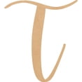 thumbnail image 1 of Unfinished Script Wood 4'' Tall Nicholia Letters Alphabet T, Paintable Craft, 1 of 3