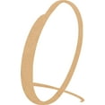 thumbnail image 1 of Unfinished Script Wood 6'' Tall Nicholia Letters Alphabet Q, Paintable Craft, 1 of 3