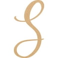 thumbnail image 1 of Unfinished Script Wood 7'' Tall Nicholia Letters Alphabet S, Paintable Craft, 1 of 3