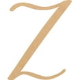 thumbnail image 1 of Unfinished Script Wood 7'' Tall Nicholia Letters Alphabet Z, Paintable Craft, 1 of 3