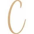 thumbnail image 1 of Unfinished Script Wood 8'' Tall Nicholia Letters Alphabet C, Paintable Craft, 1 of 3