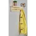 thumbnail image 1 of Unfinished Shaker Peg Coat Hat Rack With Shelf 18", 1 of 6