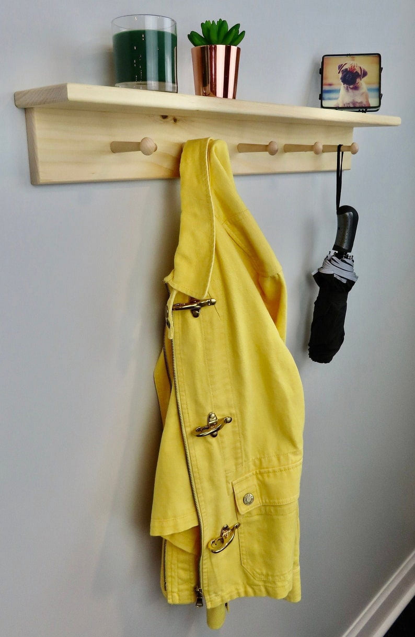 Shaker Wall Hat Rack Unfinished Shaker Peg Coat Hat Rack With Shelf 30