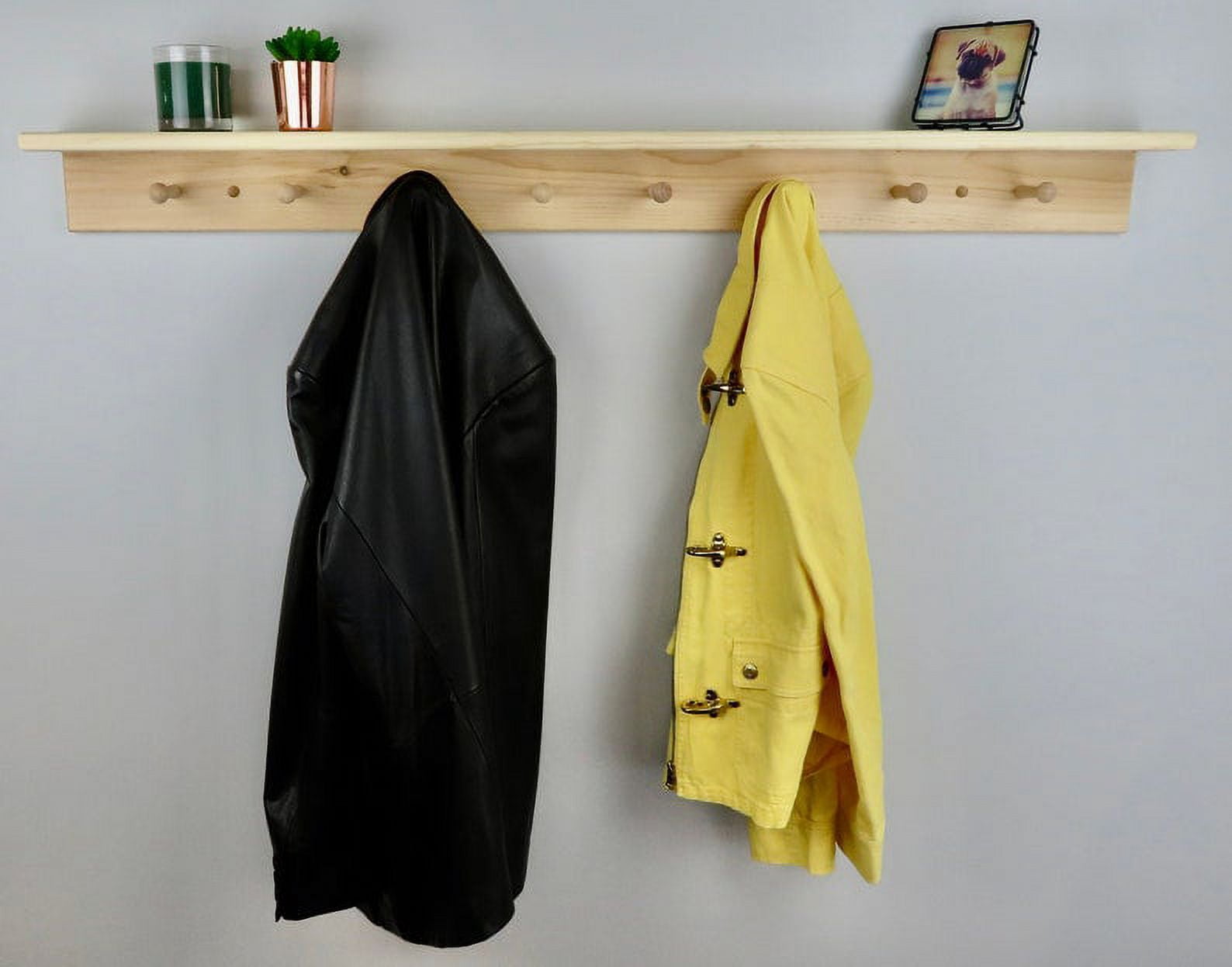 Shaker Wall Hat Rack Unfinished Shaker Peg Coat Hat Rack With Shelf 48