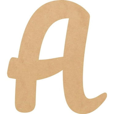 Unfinished Small Wood 10'' Tall Muthike Letters DIY A, Paintable Craft