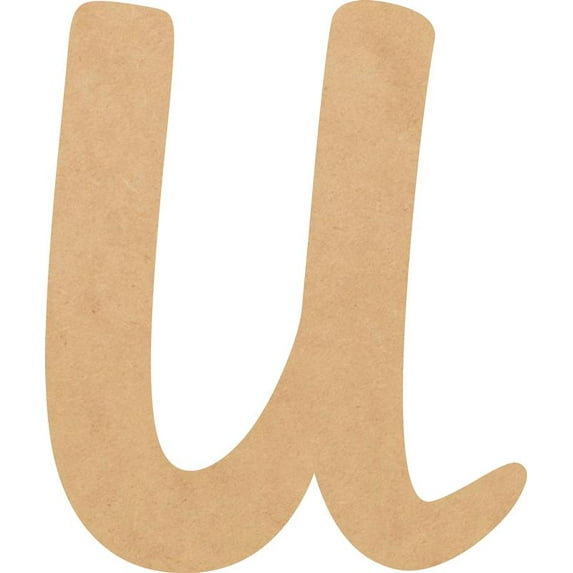 Unfinished Small Wood 10'' Tall Muthike Letters DIY U, Paintable Craft