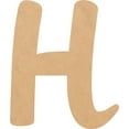 thumbnail image 1 of Unfinished Small Wood 14'' Tall Muthike Letters DIY H, Paintable Craft, 1 of 5