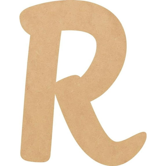 Unfinished Small Wood 14'' Tall Muthike Letters DIY R, Paintable Craft ...