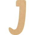 thumbnail image 1 of Unfinished Small Wood 18'' Tall Muthike Letters DIY J, Paintable Craft, 1 of 5