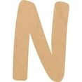 thumbnail image 1 of Unfinished Small Wood 2'' Tall Muthike Letters DIY N, Paintable Craft, 1 of 3