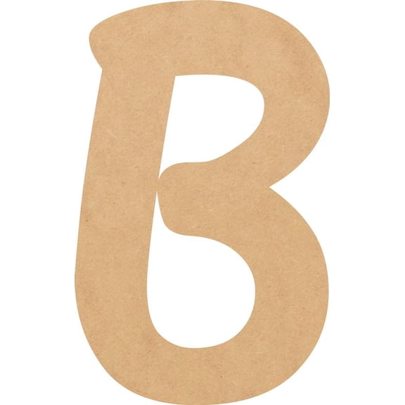 Unfinished Small Wood 20'' Tall Muthike Letters DIY B, Paintable Craft