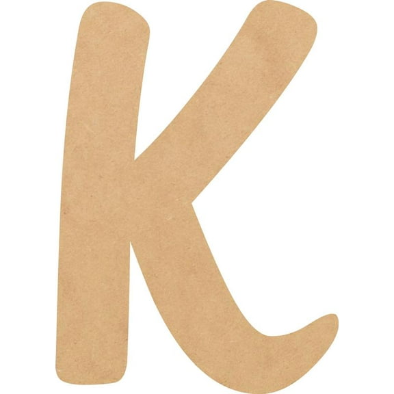 Unfinished Small Wood 3'' Tall Muthike Letters DIY K, Paintable Craft