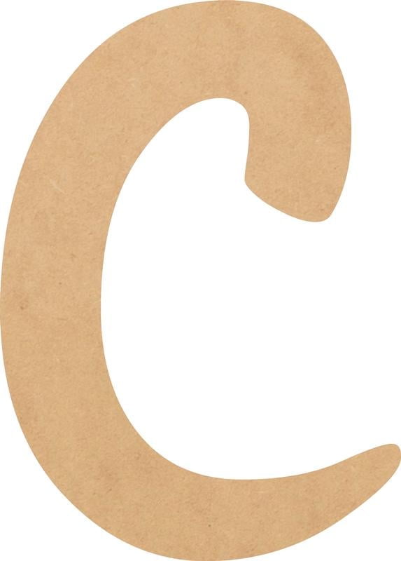 Unfinished Wood Letter 4" Blank M Muthike Font MDF DIY Craft