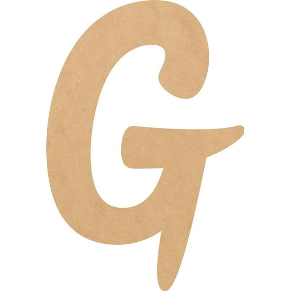 Unfinished Small Wood 4'' Tall Muthike Letters DIY G, Paintable Craft