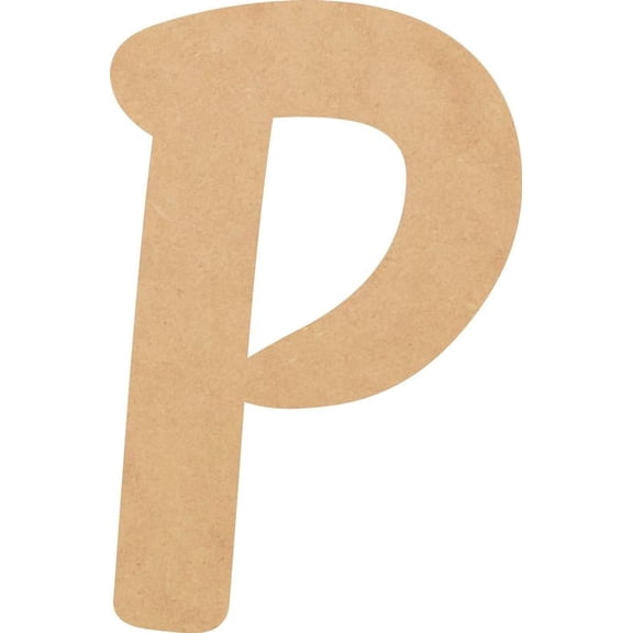 Unfinished Small Wood 5'' Tall Muthike Letters DIY P, Paintable Craft