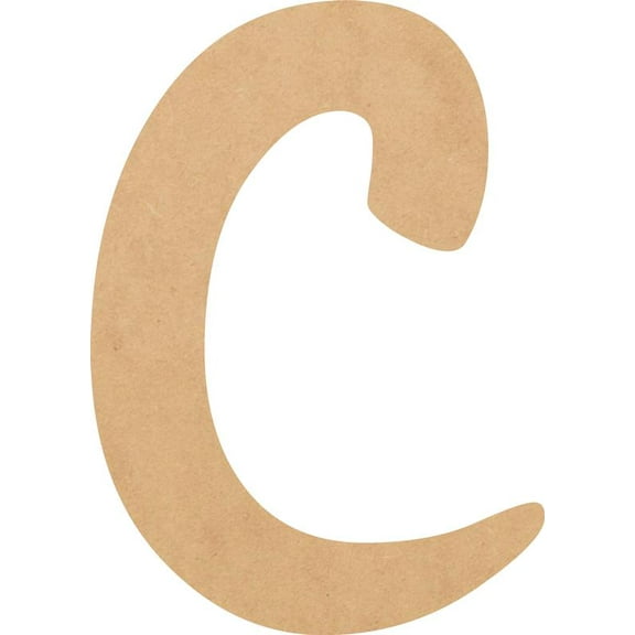 Unfinished Small Wood 6'' Tall Muthike Letters DIY C, Paintable Craft