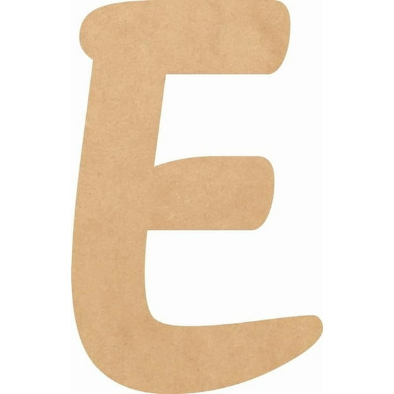 Unfinished Small Wood 6'' Tall Muthike Letters DIY E, Paintable Craft