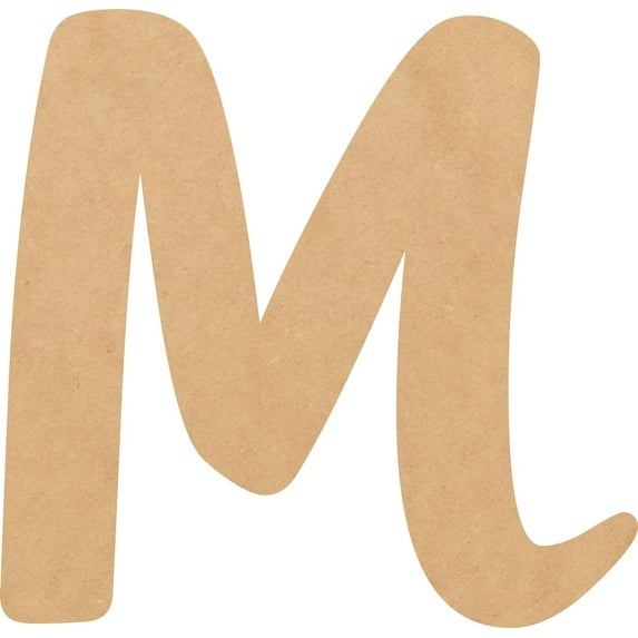Unfinished Small Wood 7'' Tall Muthike Letters DIY M, Paintable Craft