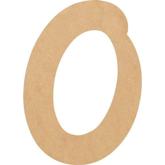 Unfinished Small Wood 7'' Tall Muthike Letters DIY O, Paintable Craft