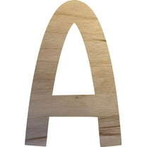 Unfinished Small Wood Letter, 6'' tall Blank Craft Letter A, Pumpkin Pie