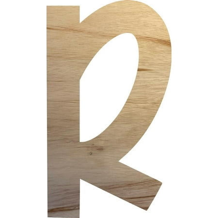 Unfinished Small Wood Letter, 6'' tall Blank Craft Letter R, Pumpkin Pie