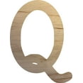 thumbnail image 1 of Unfinished Small Wood Letter Q, Paintable 2'' Tall Alphabet A-Z, Wall Hanging Shape, 1 of 3