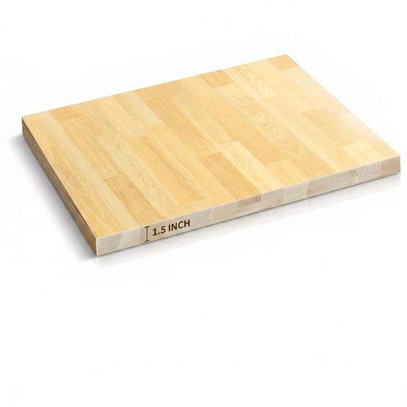 Unfinished Solid Birch Butcher Block Countertop, 18" x 25" x 1.5"