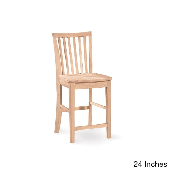 Adjustable Natural Parawood Mission 24" Counter Stool