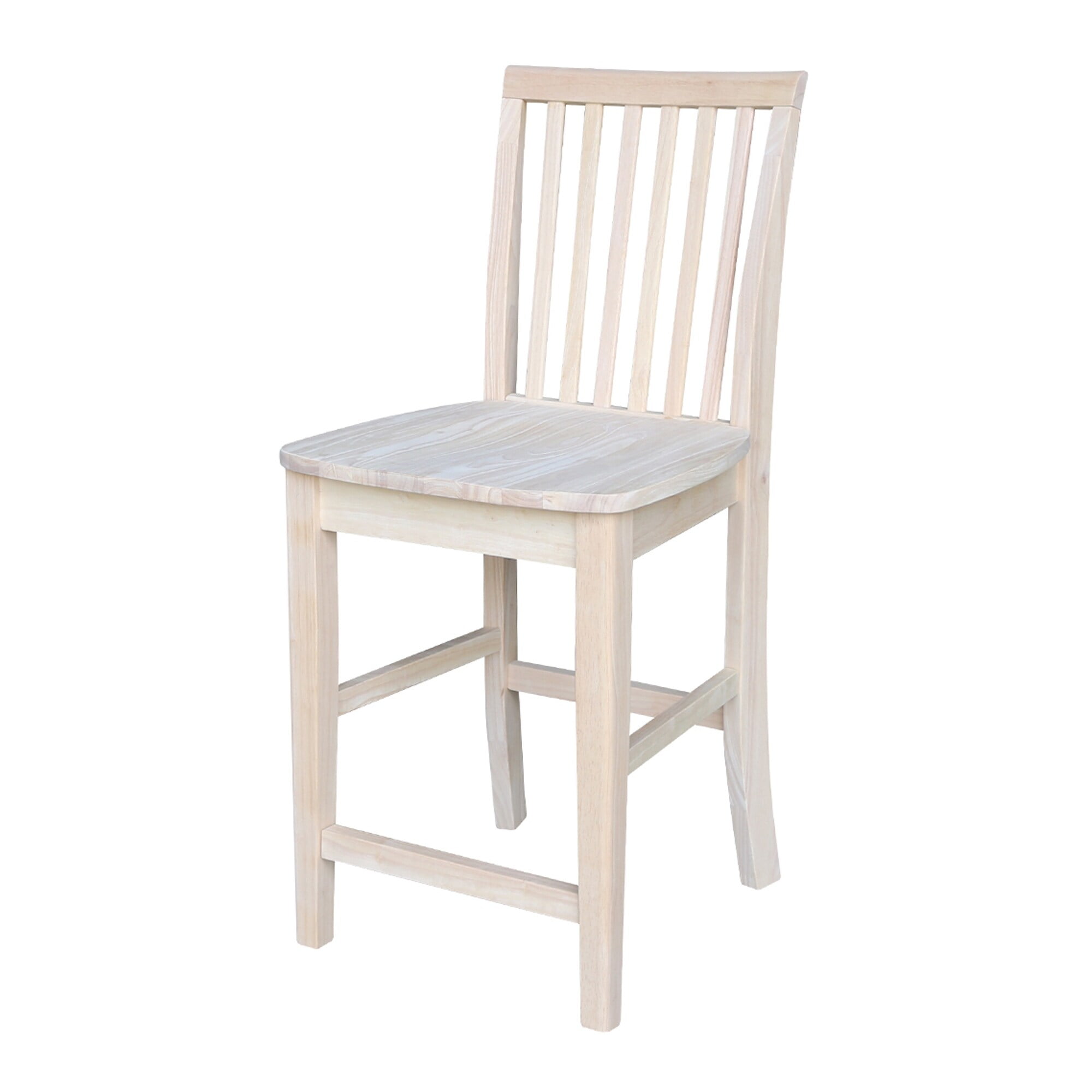 Adjustable Natural Parawood Mission 24" Counter Stool