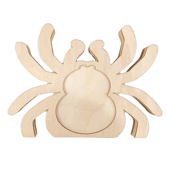 8" Wood DIY Spider Tabletop Decor Kit