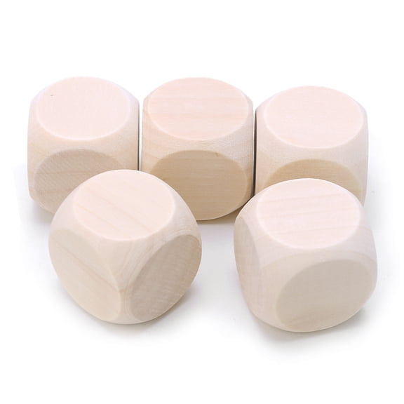 Unfinished Square Blocks 6 Sided Wood Cubes Rounded Corners DIY Craft Projects
