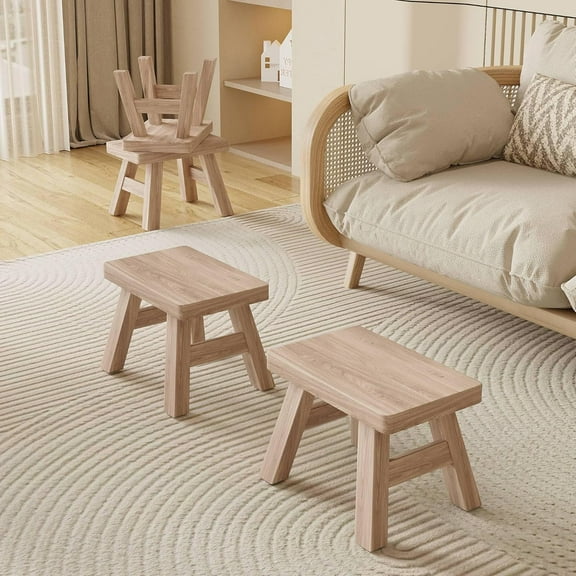 Unfinished Step Stool Footstool Wooden 11 inch for Kids Adults Plant Stand Plant Stand Fishing Stool Wood Small