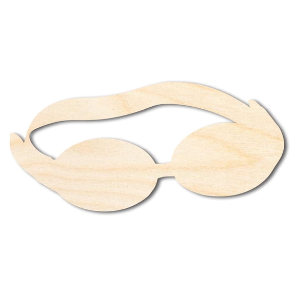 Unfinished Swimming Goggles Shape | DIY Craft Cutout 14" / 1/8"