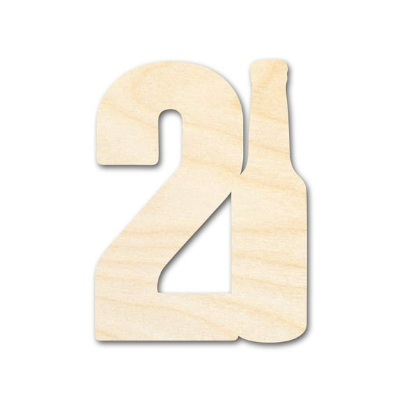 Unfinished Twenty One Bottle Shape 4" / 1/8"