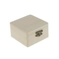 thumbnail image 1 of Unfinished Unpainted Plain Wooden Square Jewellery Box Keepsake Gift, 1 of 5