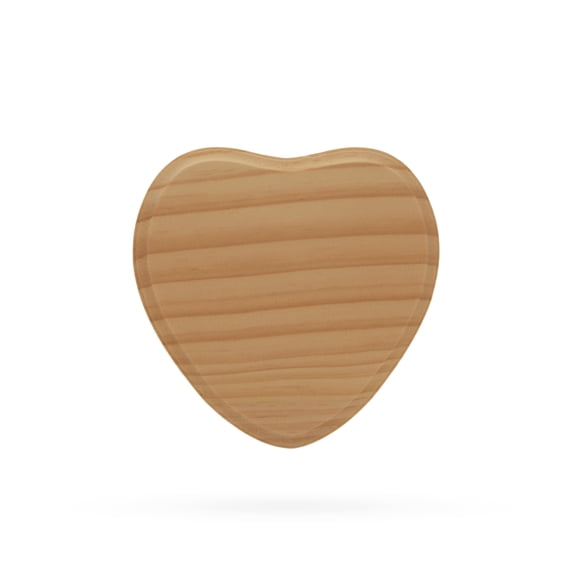 Unfinished Unpainted Wooden Heart Shape Plaque DIY Unpainted Craft 6 Inches