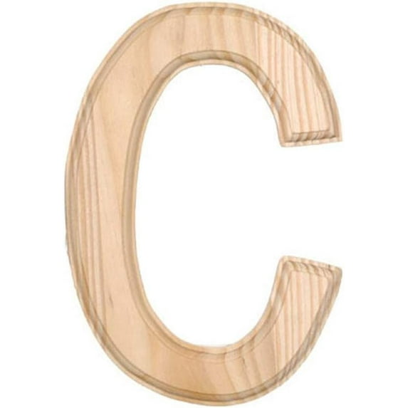 6" Blank Unfinished Wooden Letter C