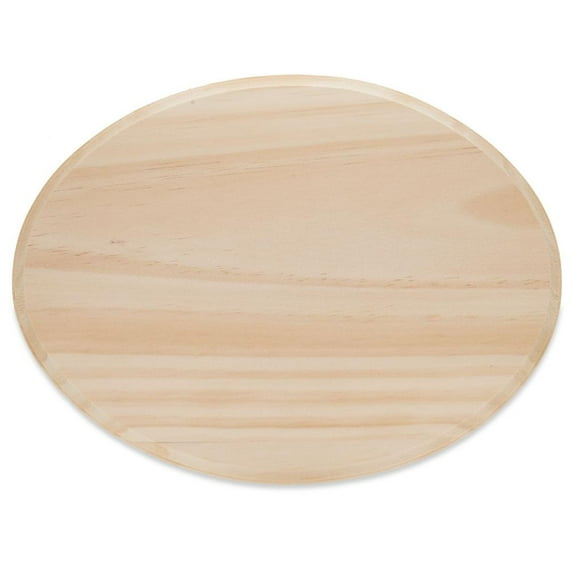 Unfinished Unpainted Wooden Oval Shape Cutout DIY Craft 12 Inches