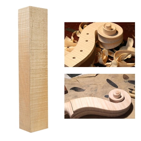 Unfinished Violin Neck Headstock Replaces for 4/4-1/8 Violin Electric Guitar Accessory