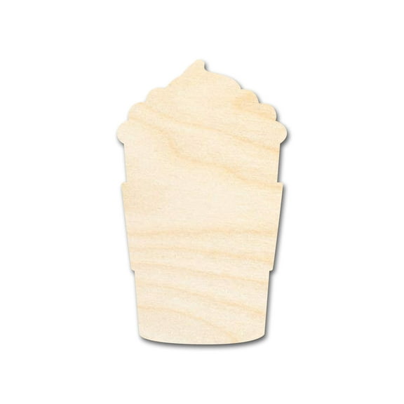 Unfinished Whipped Latte Shape | Craft Cutout | up to 46" DIY 18" / 1/4"